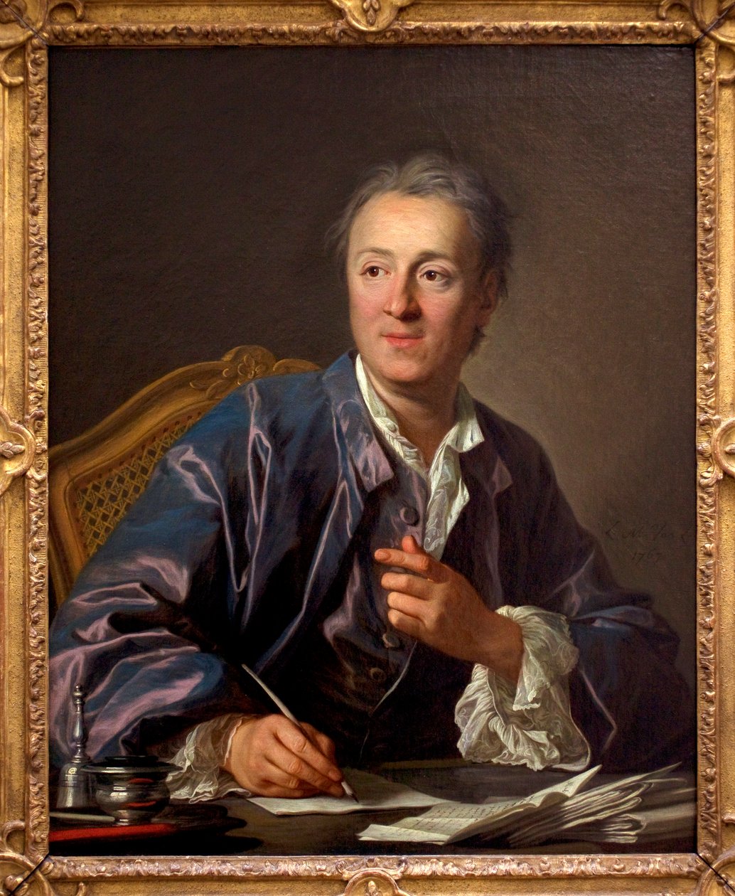 Portræt af Denis Diderot, 1767 af Louis Michel van Loo