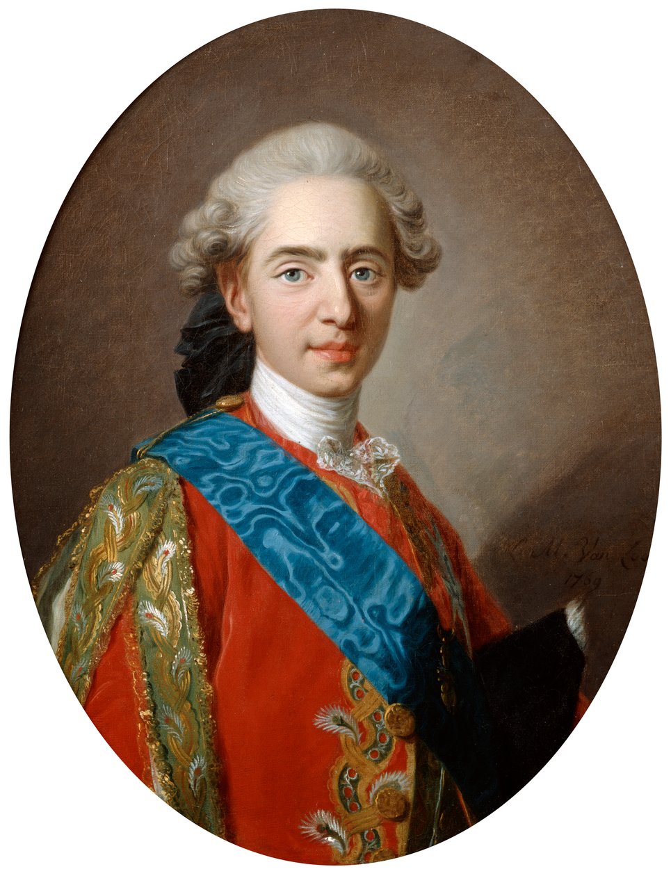 Duc de Berry, senere kong Louis XVI, 15 år gammel, c1769 af Louis Michel van Loo