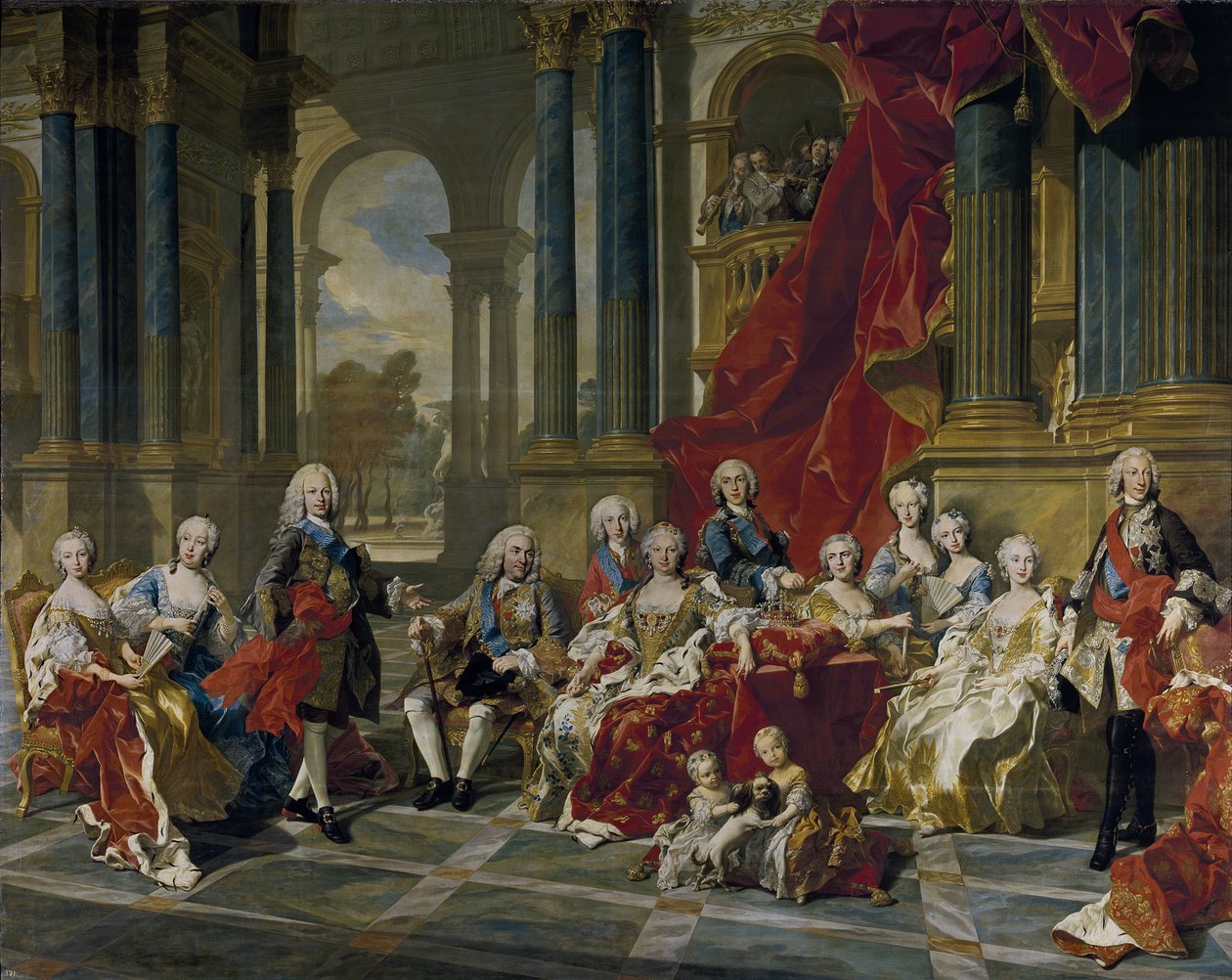 Familien til Filip V, konge af Spanien, 1743 af Louis Michel van Loo