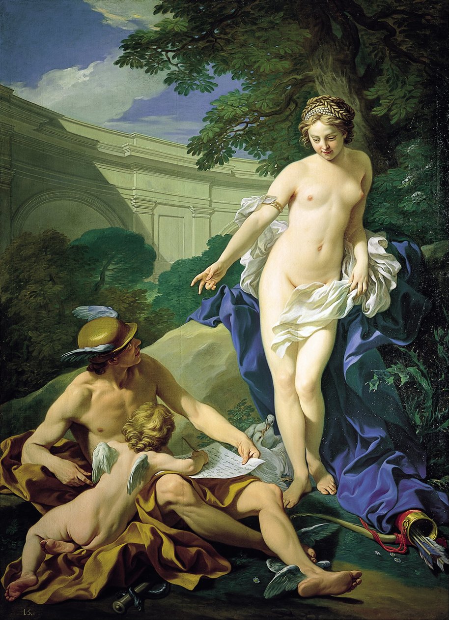 Venus, Merkur og kærlighed af Louis Michel van Loo