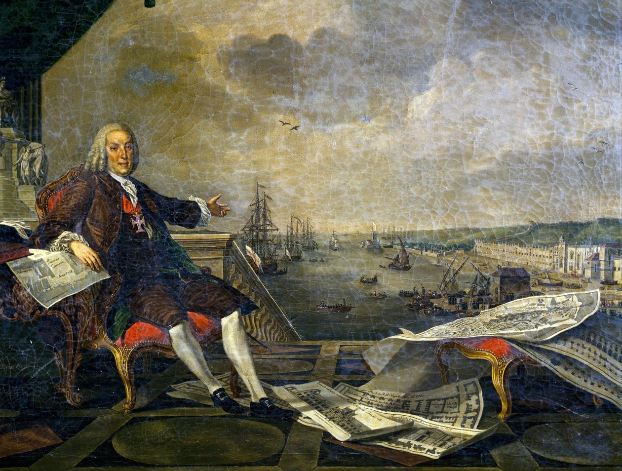 Portræt af Sebastiao Jose de Carvalho e Melo af Louis Michel van and Vernet Claude Joseph Loo
