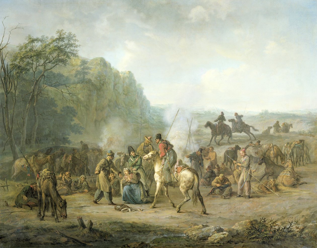 Kosakkernes bivuak af Louis Moritz