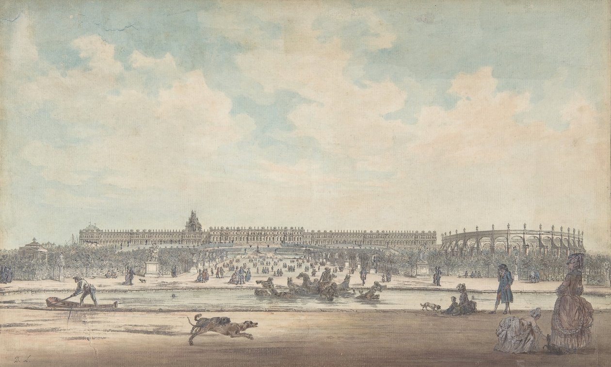 Château de Versailles set fra haven, 1779. af Louis Nicolas de Lespinasse