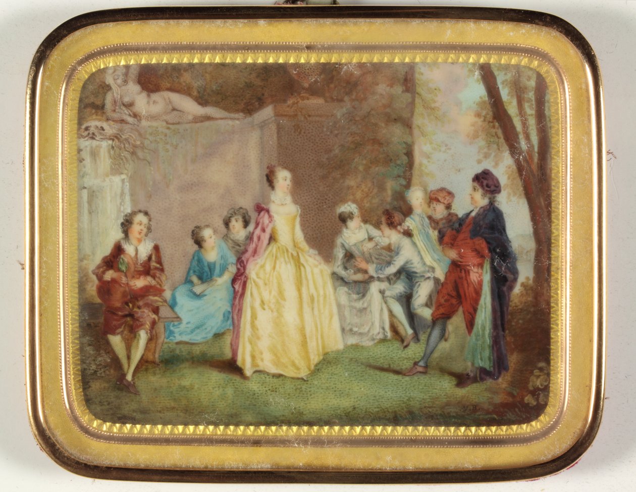 Fete Champetre (emalje) af Louis Nicolas van (manner of) Blarenberghe