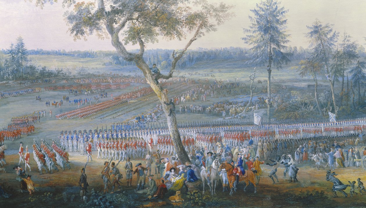 Taget fra Yorktown, Virginia, 19. oktober 1781 af Louis Nicolas van Blarenberghe