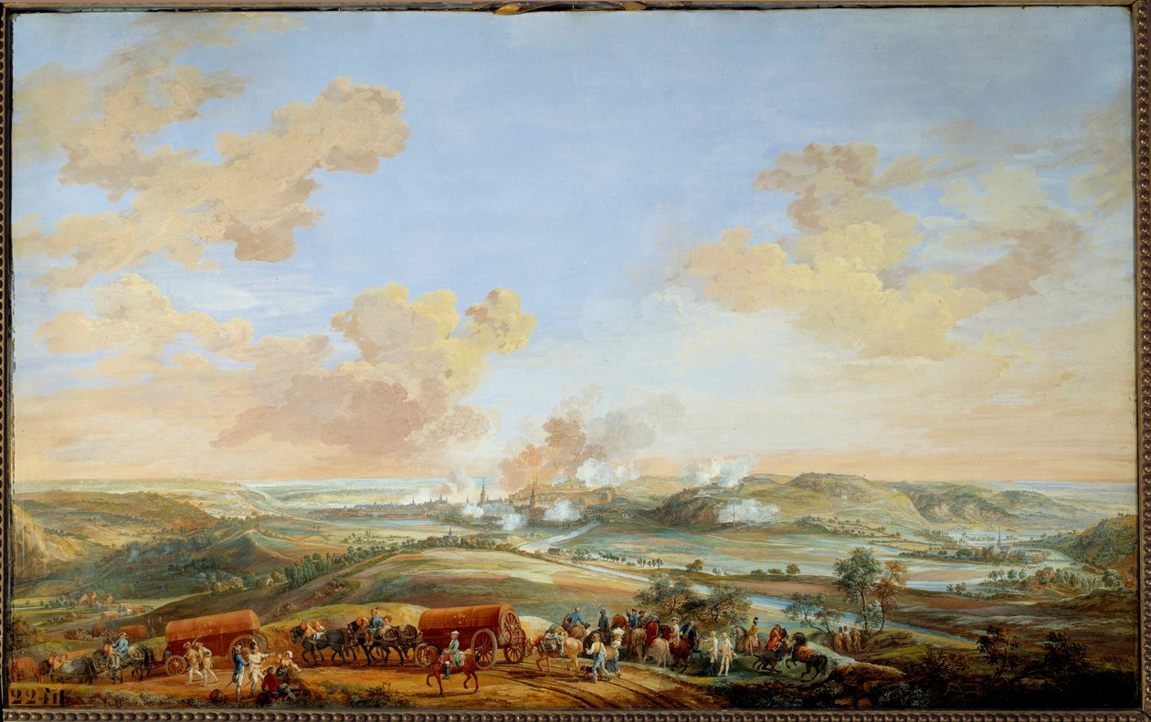 Den østrigske arvefølgekrig (1741-1748): "Grev af Clermonts belejring af borgene i Namur fra 24. til 30. september 1746" Gouache af Louis Nicolas Van Blarenberghe (1716-1794) 1782 søn. 0,59x0,94 m Versailles, museet i slottet af Louis Nicolas van Blarenberghe