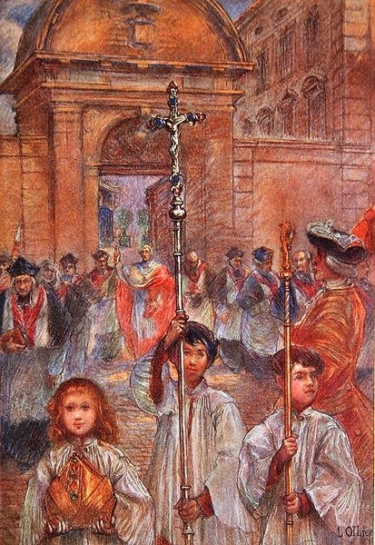 Højtidelig procession ved Frejus til ære for den hellige Leonce af Louis Ollier