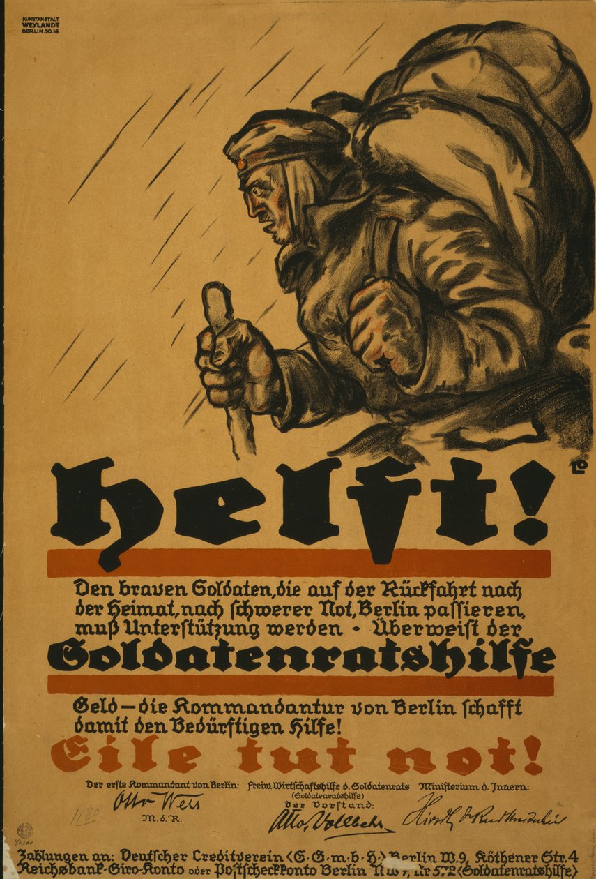 Hjælp!, 1918 af Louis Oppenheim