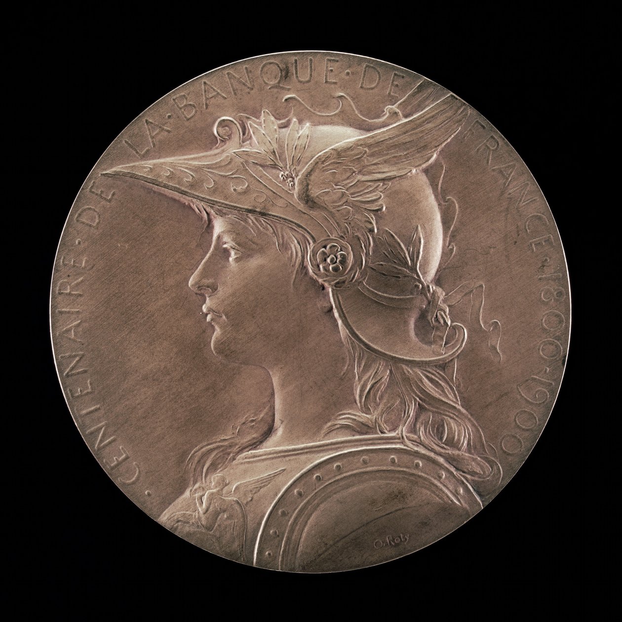 Centennial for Bank of France, 1800-1900 [forside], 1900. af Louis Oscar Roty