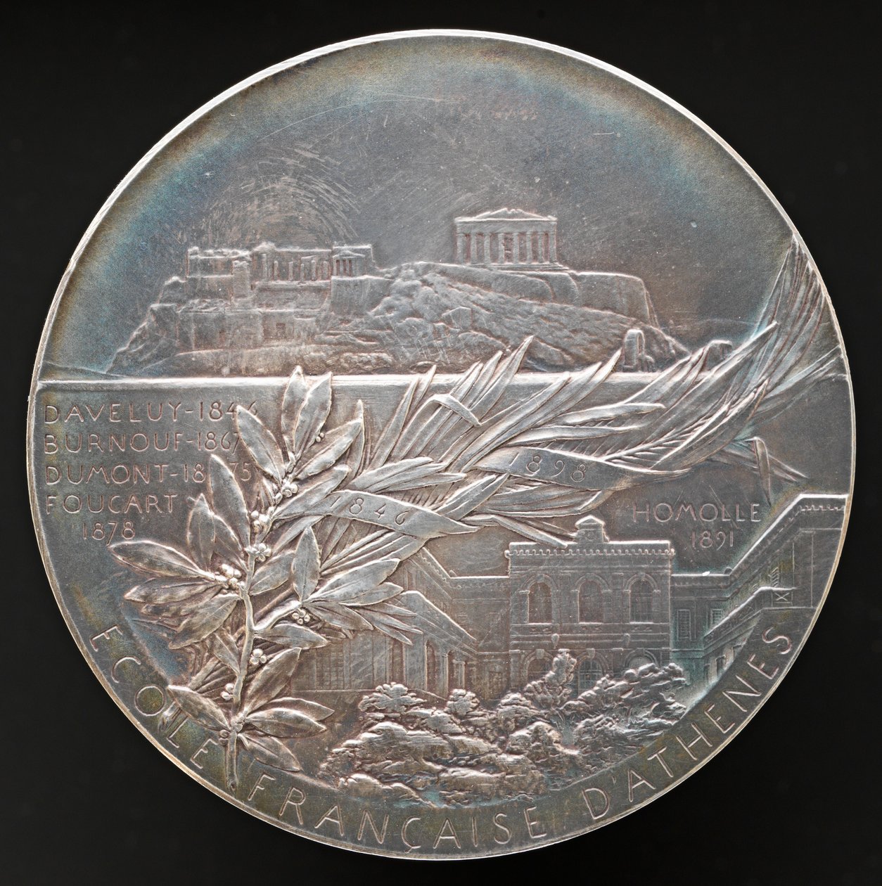Den franske skole i Athen [omvendt], 1898. af Louis Oscar Roty