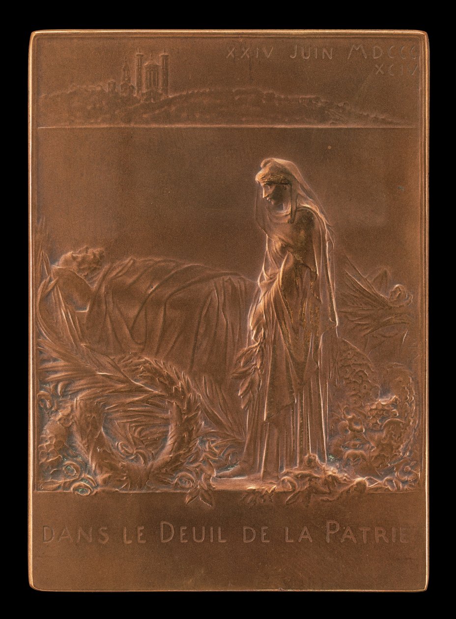 Frankrig sørger over republikkens præsident [omvendt], 1894. af Louis Oscar Roty
