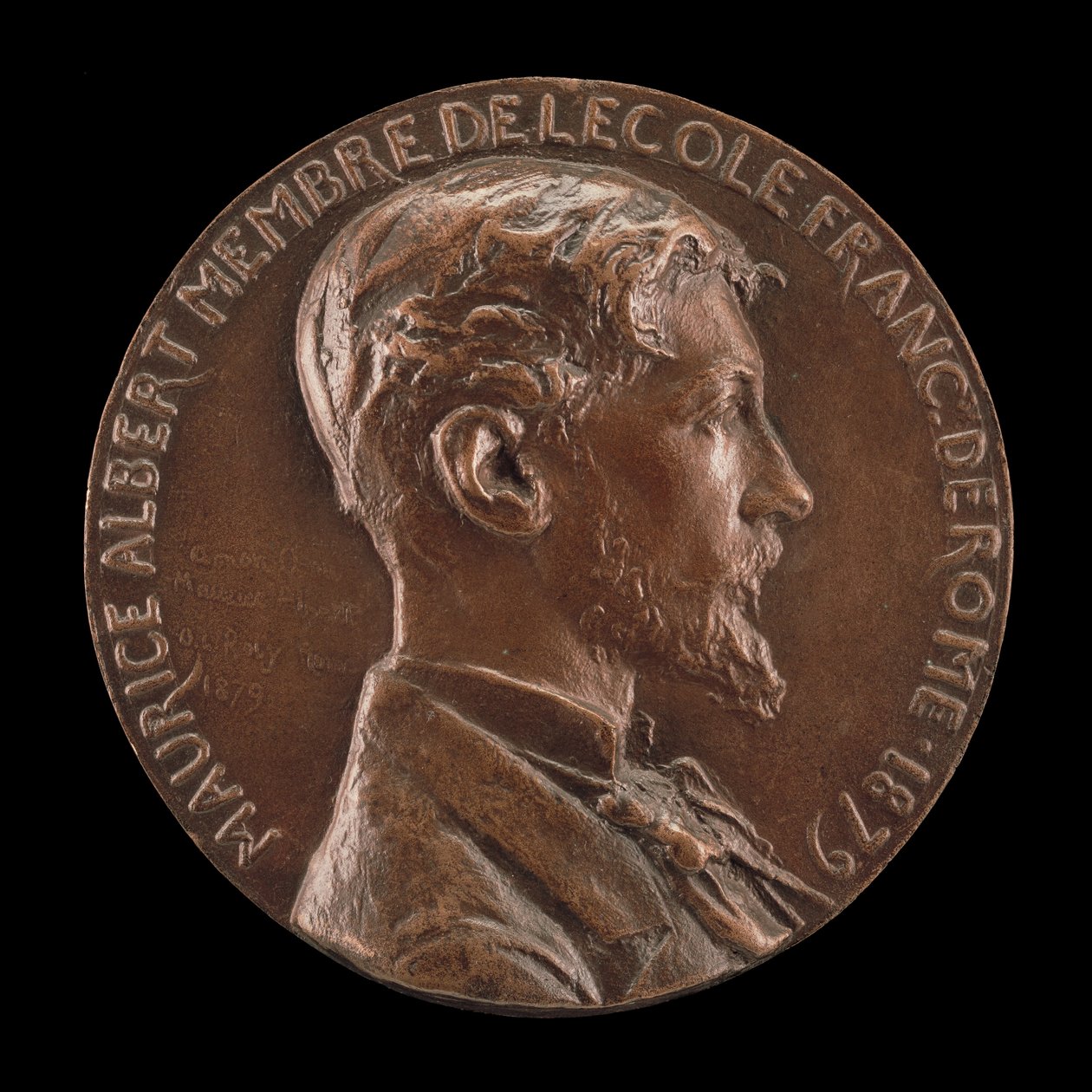 Maurice Albert, 1854-1907, 1879. af Louis Oscar Roty