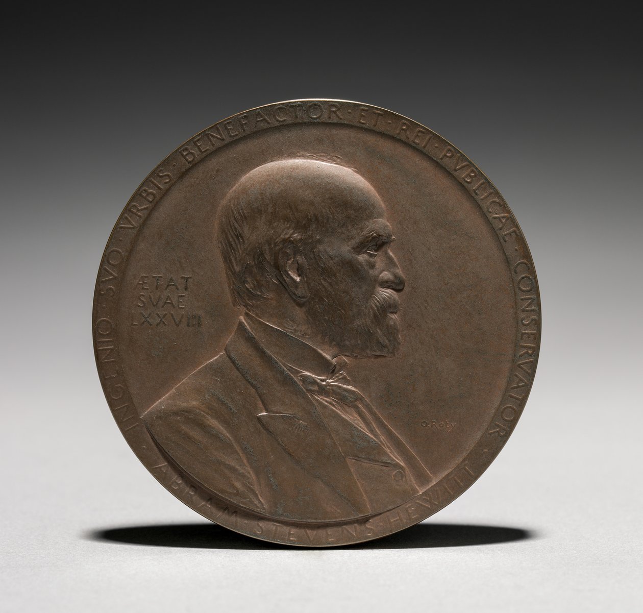 Medalje: Abram Stevens Hewitt, 1875-1925. af Louis Oscar Roty