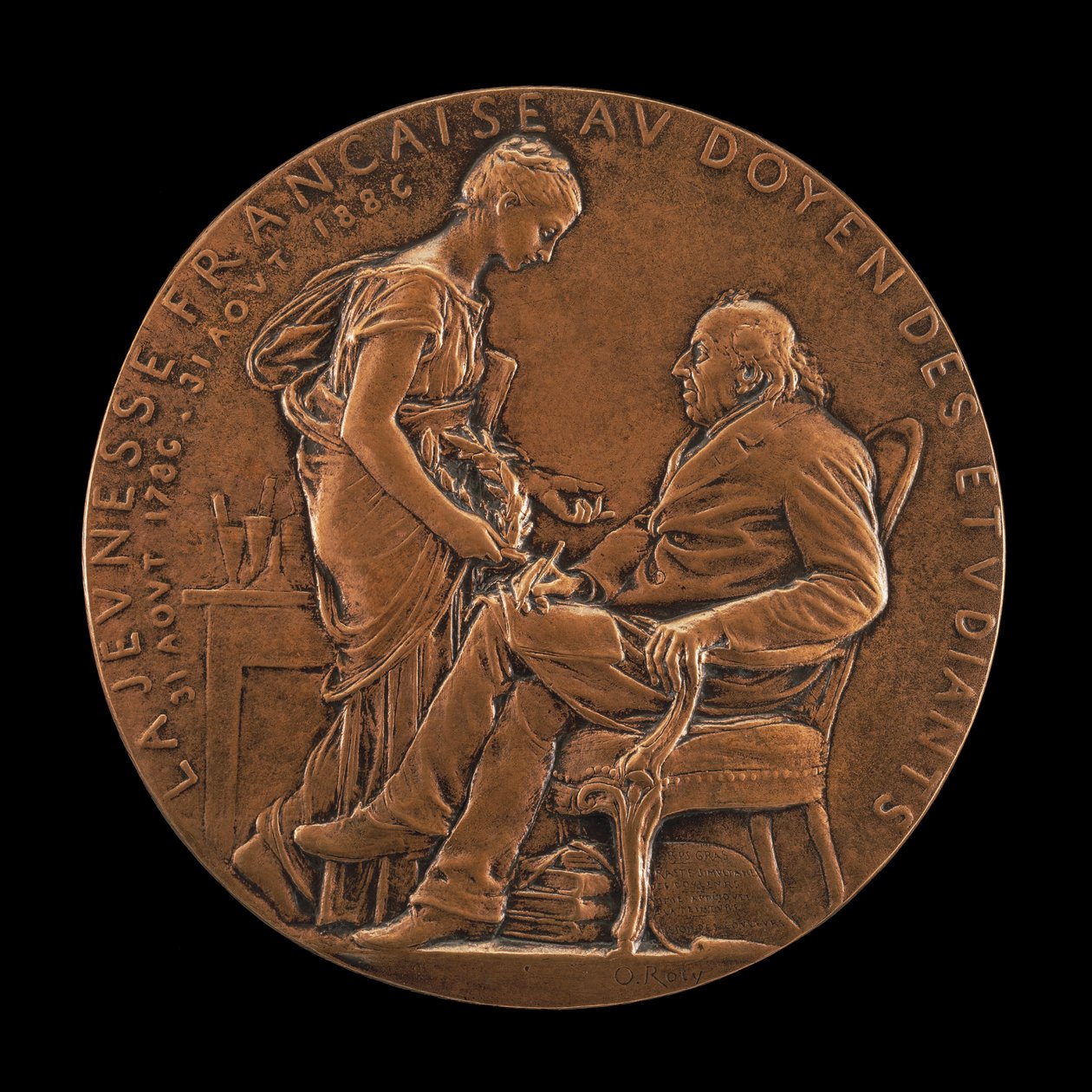 Michel-Eugène Chevreul, 1786-1889, kemiker, fysiker og filosof, 1886. af Louis Oscar Roty