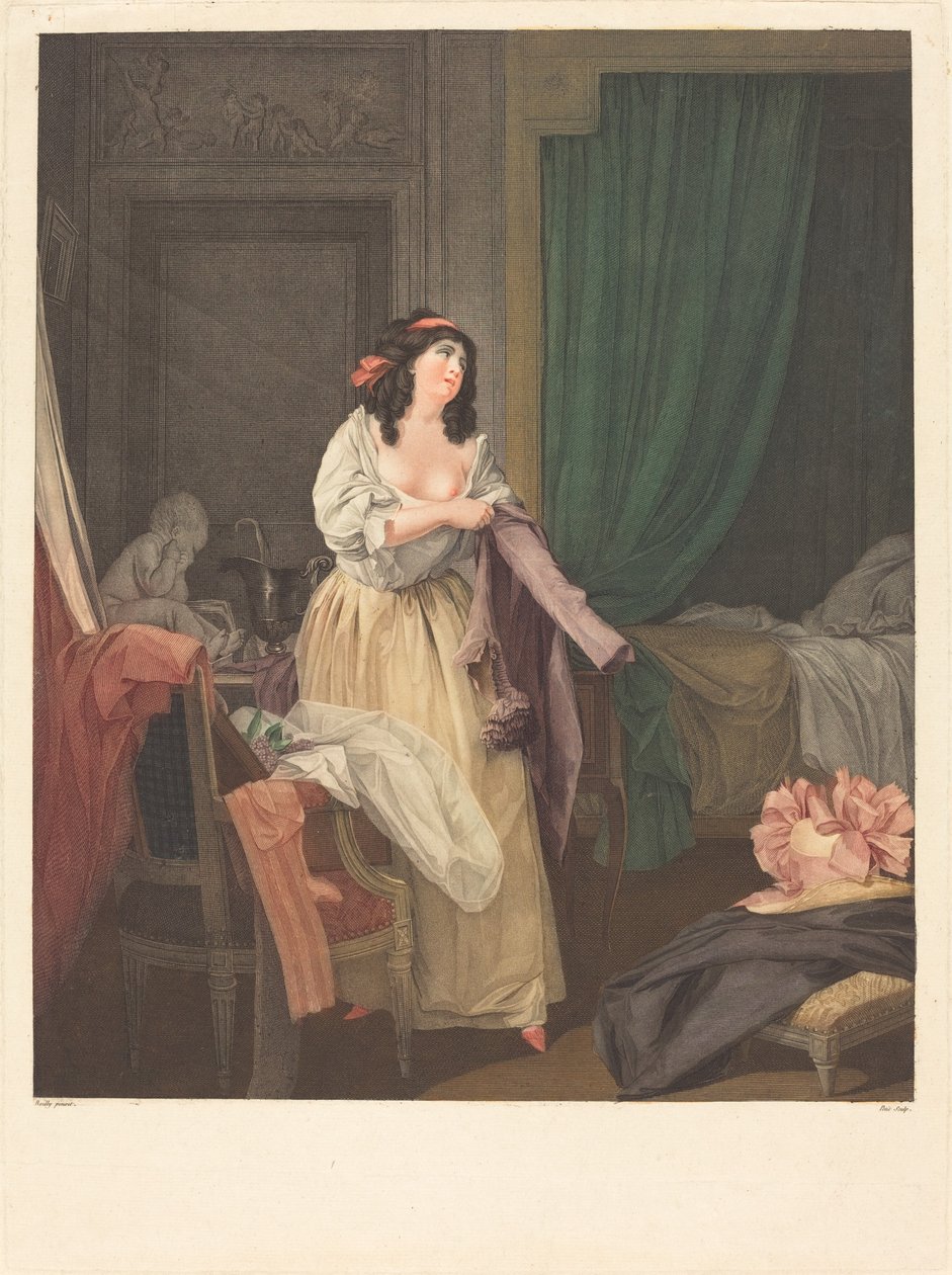 Hvad er der ikke endnu? af Louis Petit after Louis Léopold Boilly
