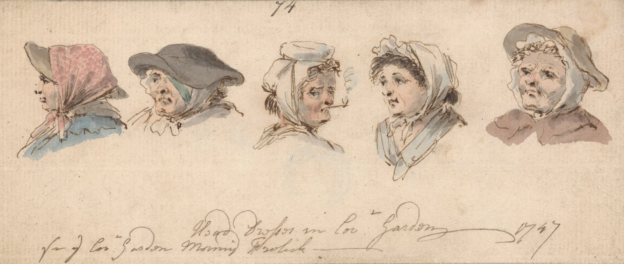 Hovedkjoler i Covent Garden af Louis Philippe Boitard