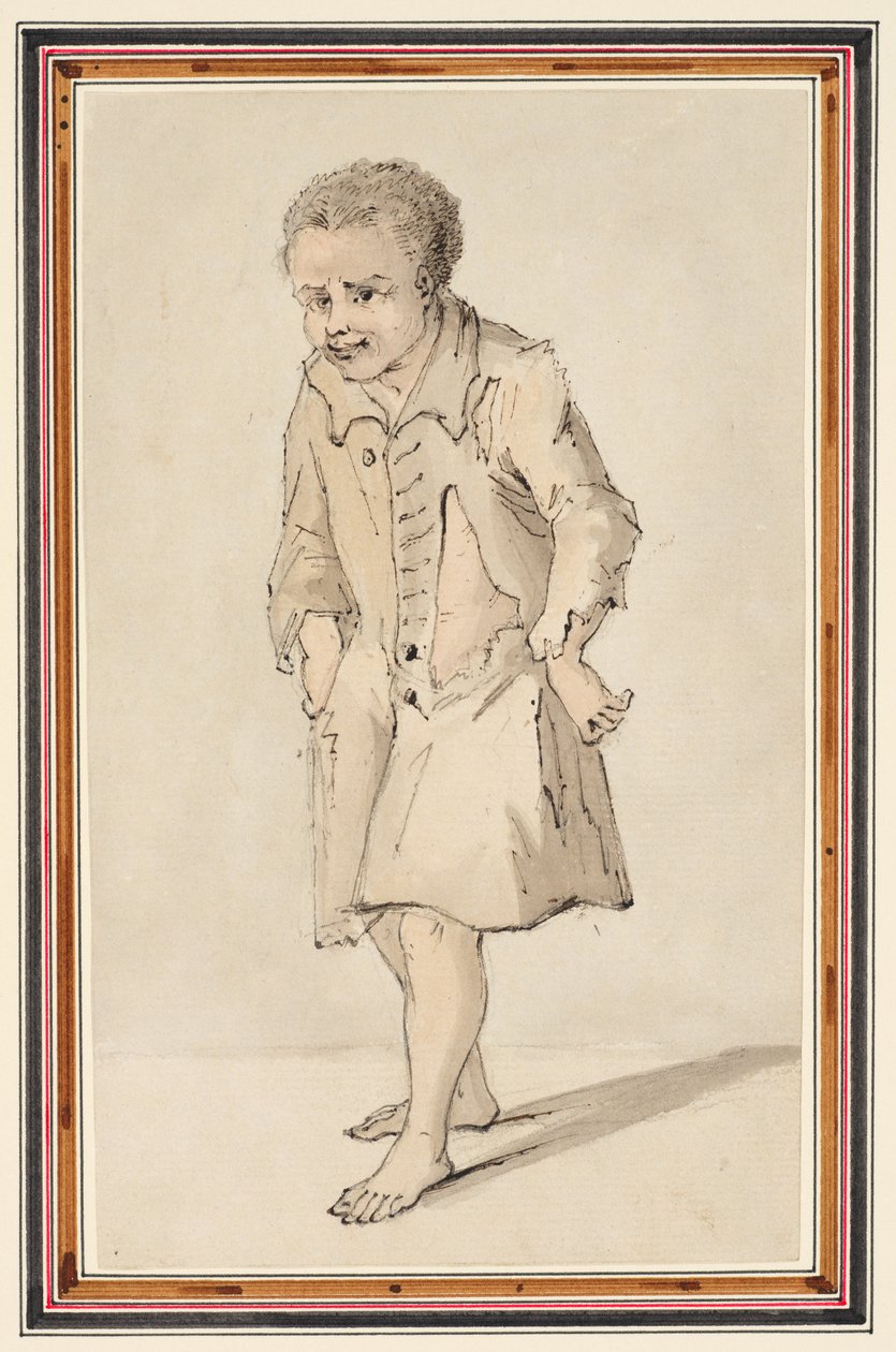 Lille Cazey, ca. 1747 (blyant, pen & blæk & akvarel på papir) af Louis Philippe Boitard