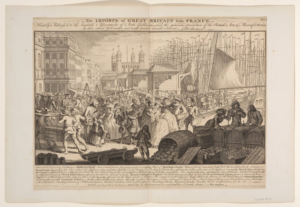 Storbritanniens import fra Frankrig af Louis Philippe Boitard