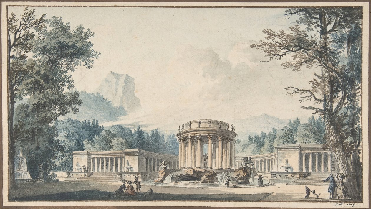 Projekt til en Fête Decor, n.d.. af Louis Pierre Baltard