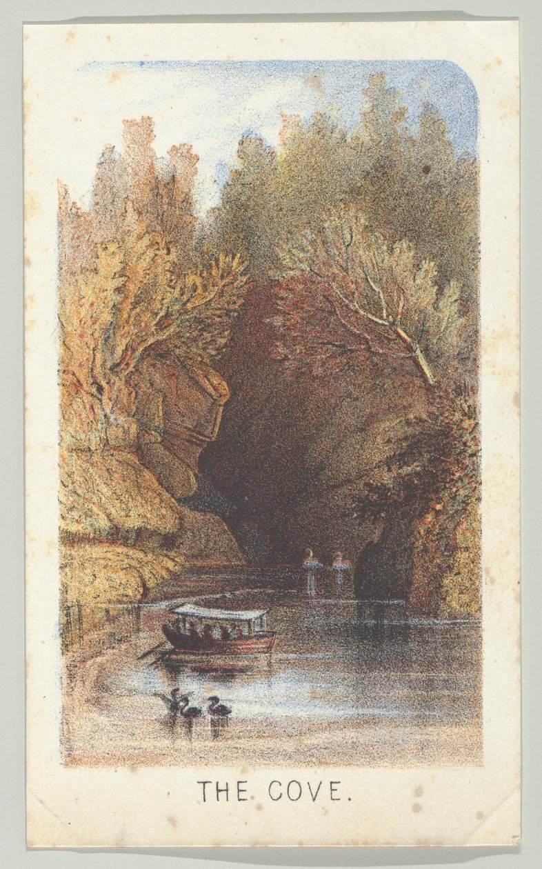 The Cove, fra serien, Views in Central Park, New York, del 3, 1864. af Louis Prang