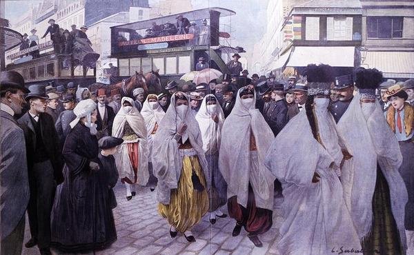 Kunstnere fra det orientalske teater vender tilbage til Trocadero af Louis Remy Sabattier