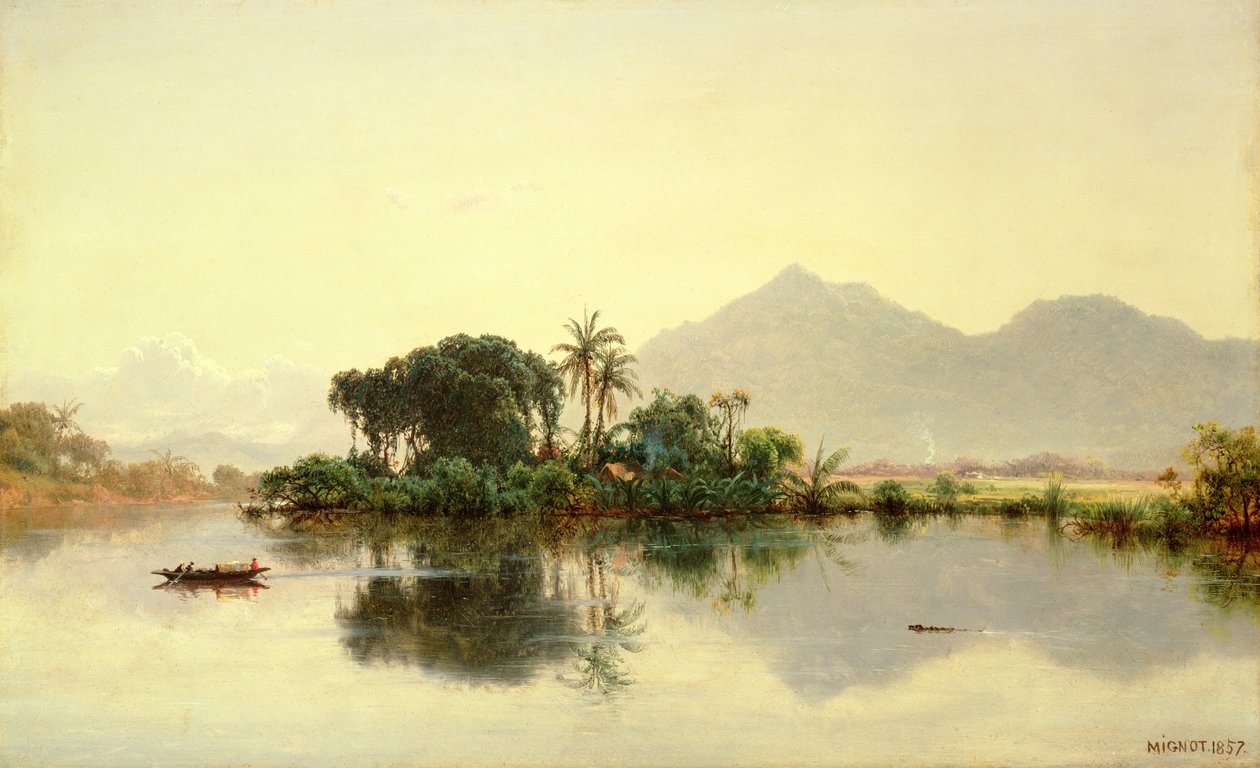 På Orinoco, Venezuela, 1857 af Louis Rémy Mignot