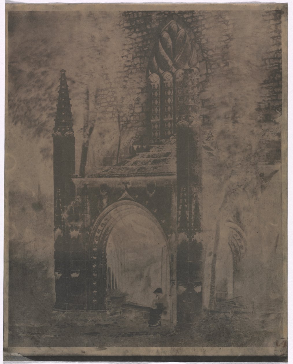 Fountain of Notre Dame ved Saint-Brieuc, Bretagne af Louis Rémy Robert