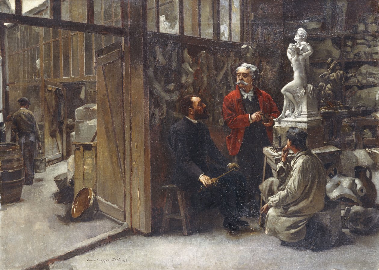 Billedhuggeren Albert-Ernest Carrier-Belleuses studie af Louis Robert Carrier Belleuse