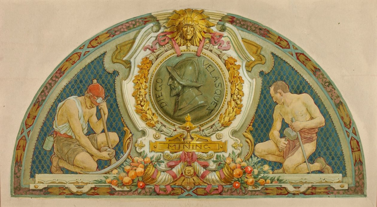 Minedrift (studie til lunette, Old Senate Office Building) af Louis Schaettle