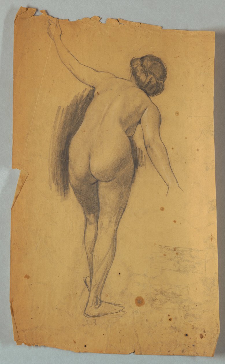 Studie af nøgen figur af Louis Schaettle