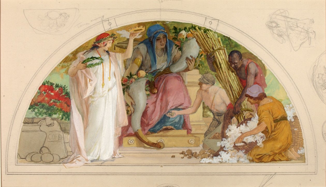 Wealth of the Soil (studie til lunette, Old Senate Office Building) af Louis Schaettle