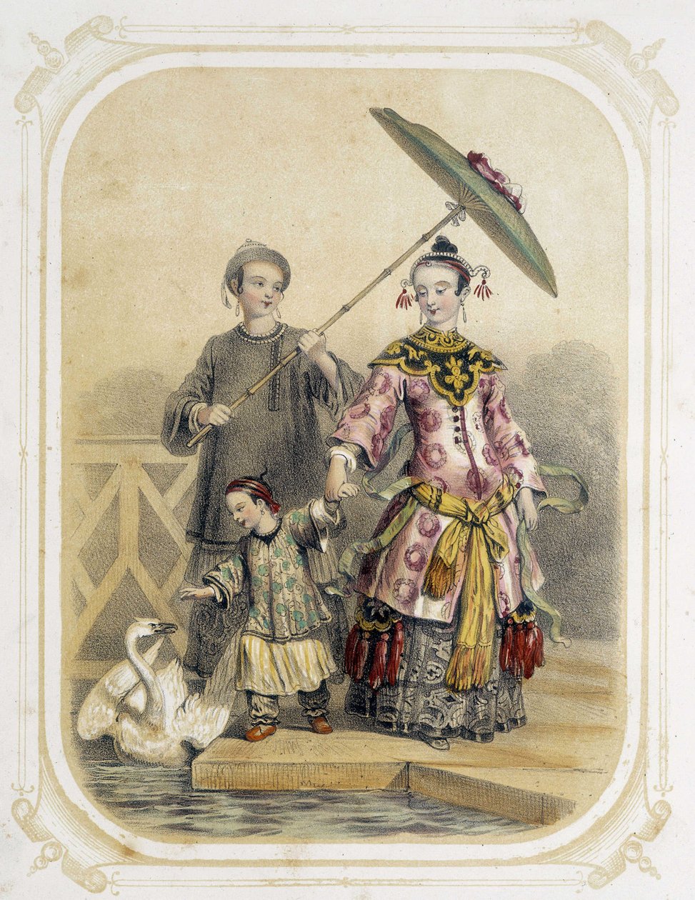 Familievandring i Kina - i "Album du jeune voyageur", illustreret af Louis Lassalle af Louis Simon Lassalle