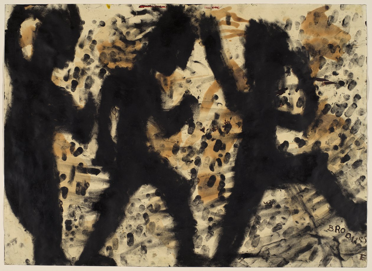 Brousse og Frapper, recto, ca. 1937-1942 (olie gouache og blæk på papir) af Louis Soutter