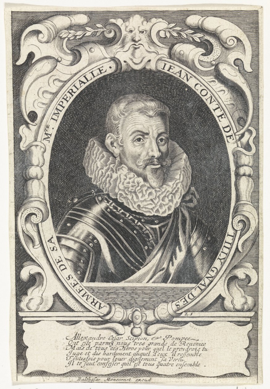 Portræt af Johann Tserclaes, greve af Tilly af Louis Spirinx