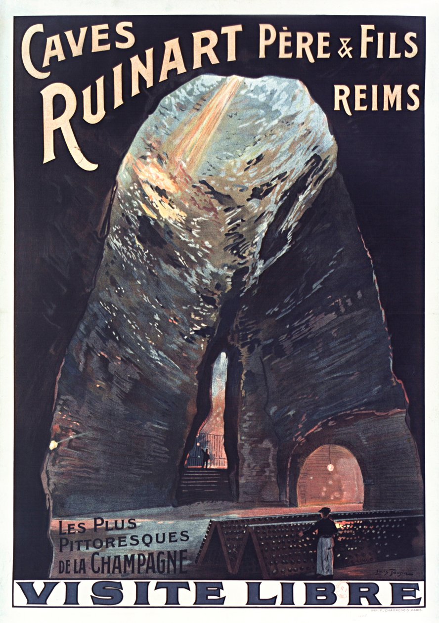 Caves Ruinart, 1914. af Louis Tauzin