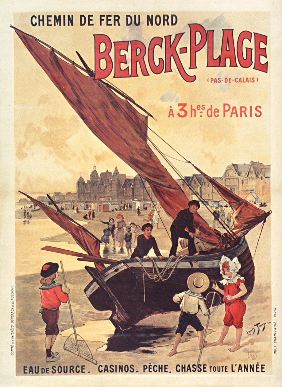 nordlige jernbaner. Berck-Plage, ca. 1910. af Louis Tauzin