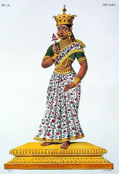 Swaha kone af Agni, graveret af C. de Motte (1785-1836) (farve litho) af Louis Thomas (after) Bardel