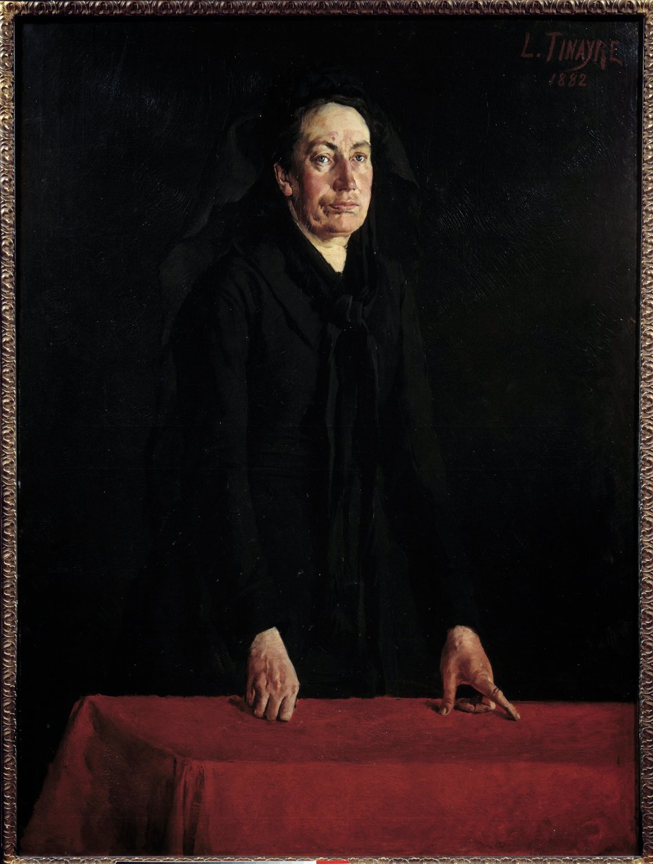 Commune de Paris: "" Portræt af Louise Michel (1830-1905) på talerstolen"" Den militante anarkist ved retten under hendes retssag. Maleri af Louis Tinayre (1861-1942) 1882 søn. 1,29x0,95 m Paris, Musee Carnavalet OBS! Brug af dette værk kan være underlagt af Louis Tinayre