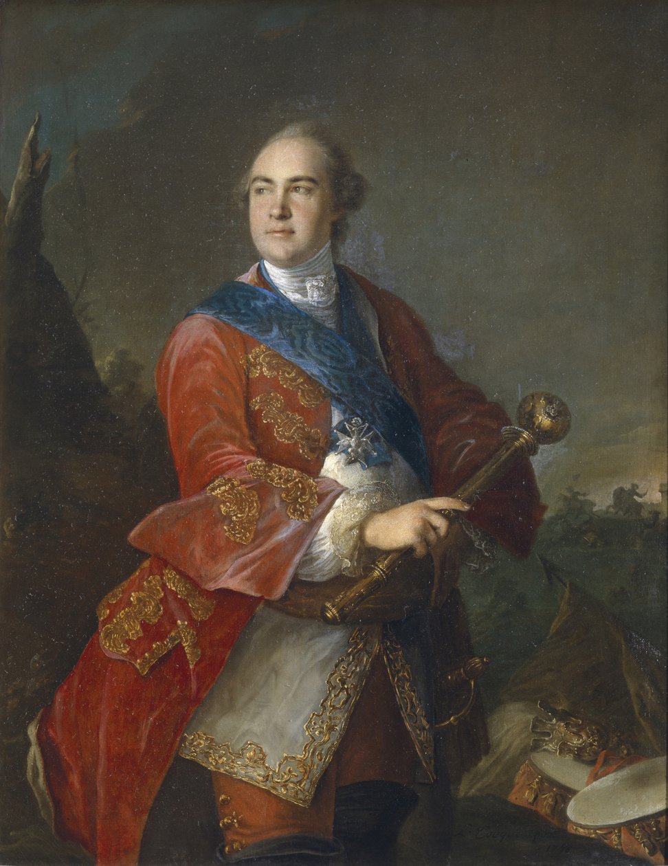 Portræt af grev Kirill Razumovsky 1728-1803, Ukraines sidste Hetman, 1758 af Louis Tocqué