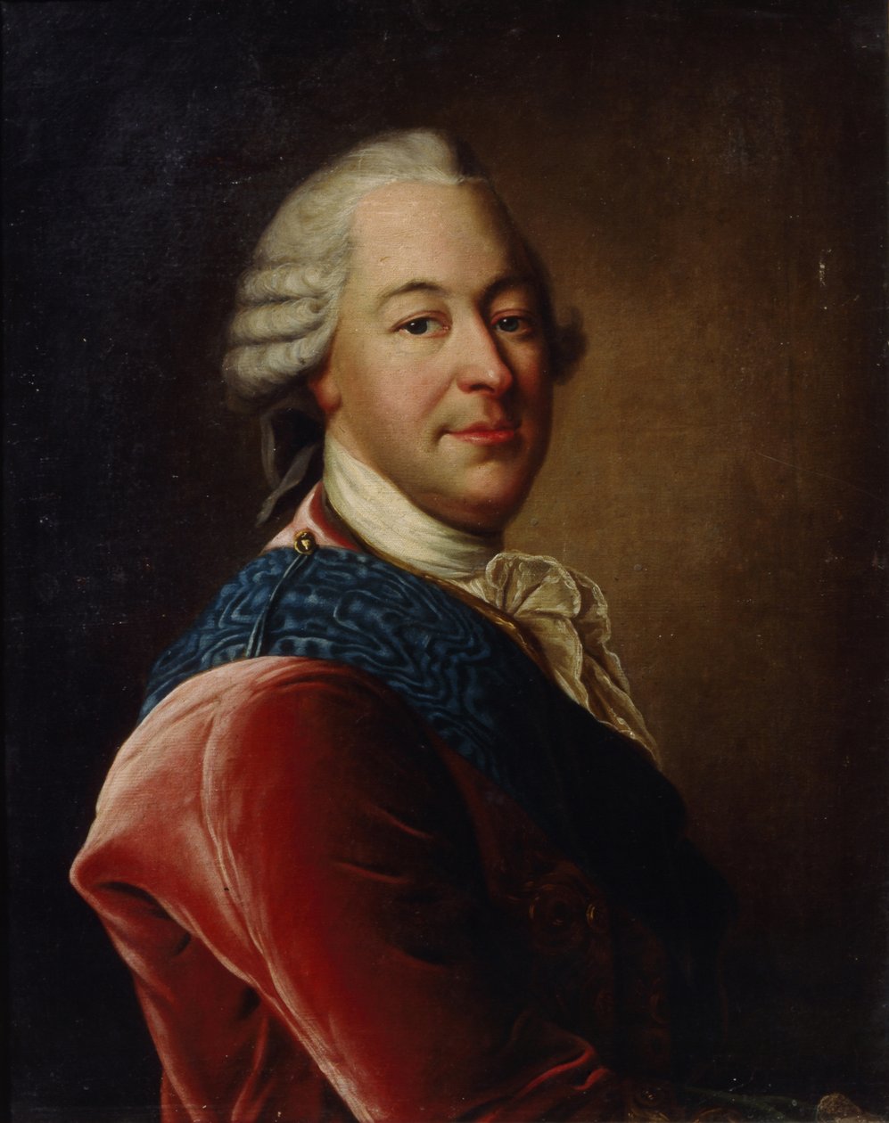 Portræt af grev Mikhail Illarionovich Vorontsov 1714-1767, midten af det 18. århundrede. af Louis Tocqué