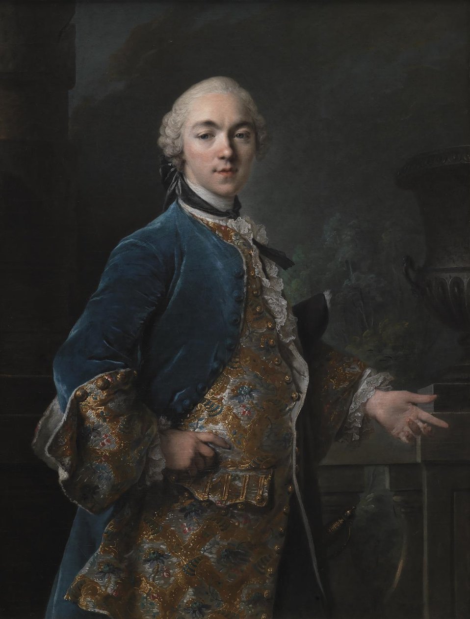 Portræt af Frederik Christian Krag (1726-1763) af Louis Tocqué