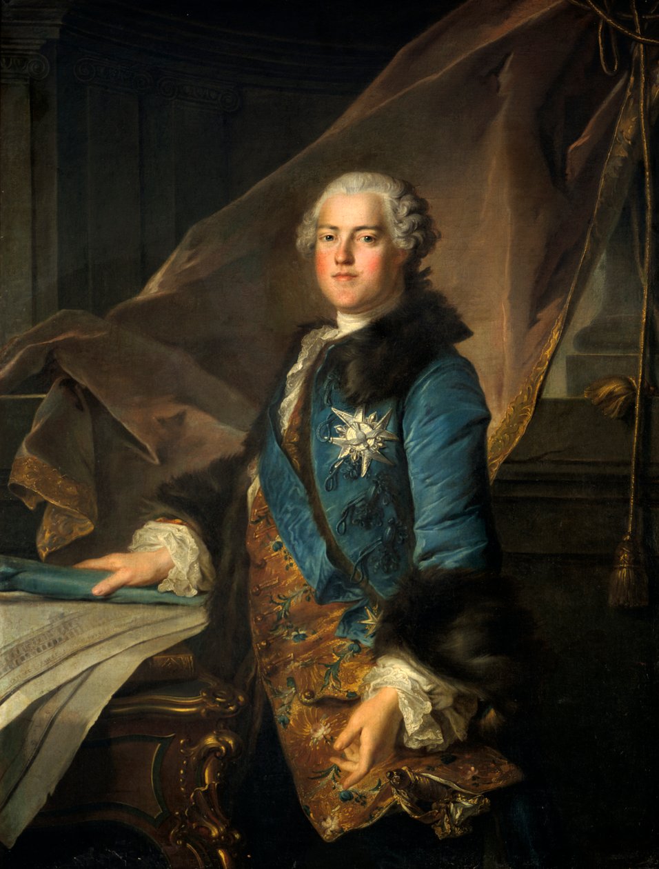 Portræt af markisen af Marigny, 1755 af Louis Tocqué