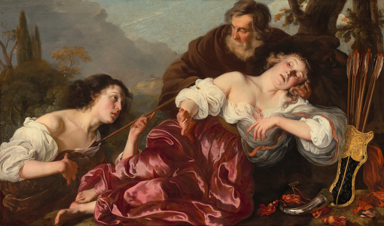 Silvio med den sårede Dorinda, 1651. af Louis Vallee
