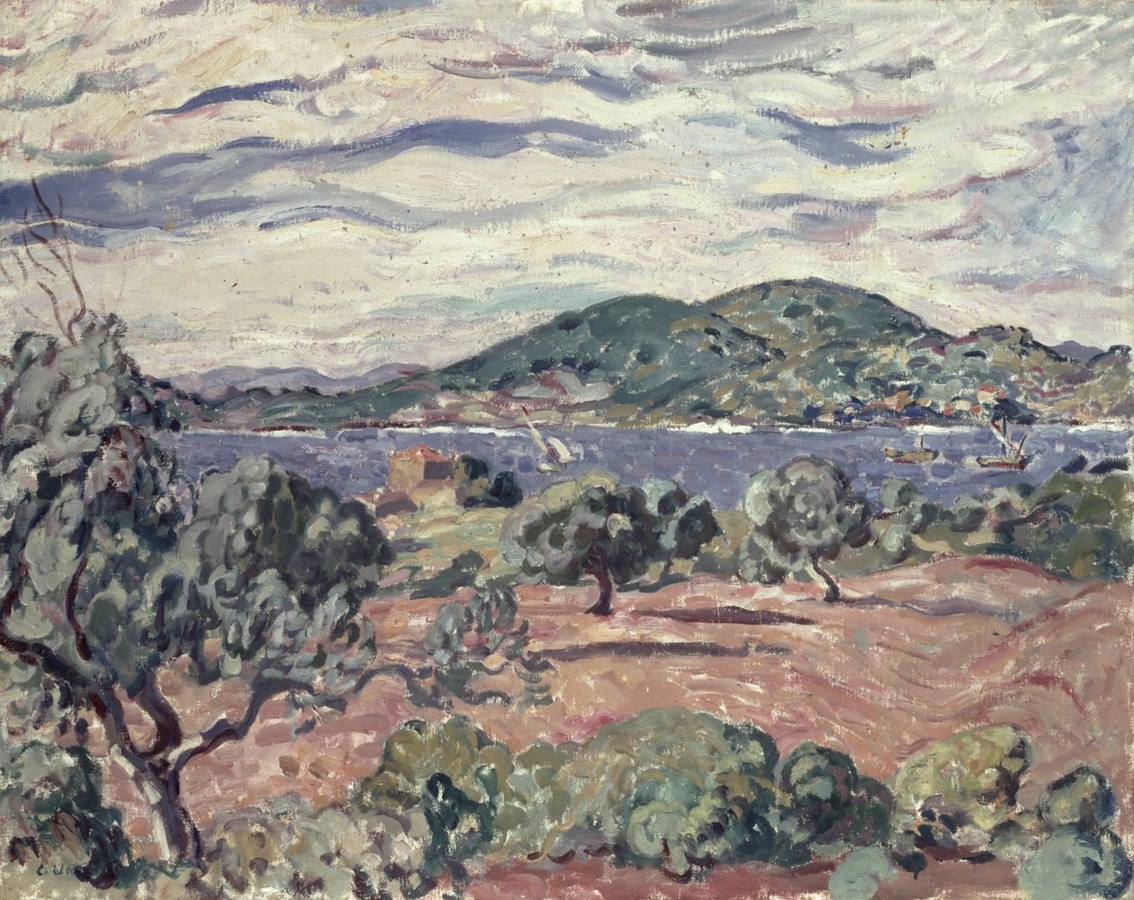 Bay of Antheor, ca. 1906-07 (olie på lærred) af Louis Valtat