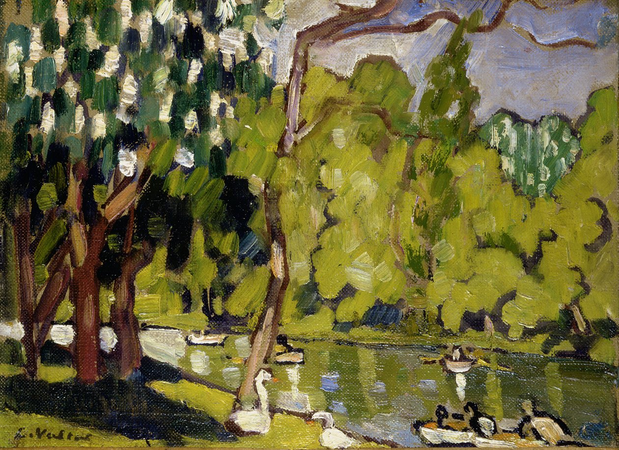 Både på søen i Bois de Boulogne af Louis Valtat