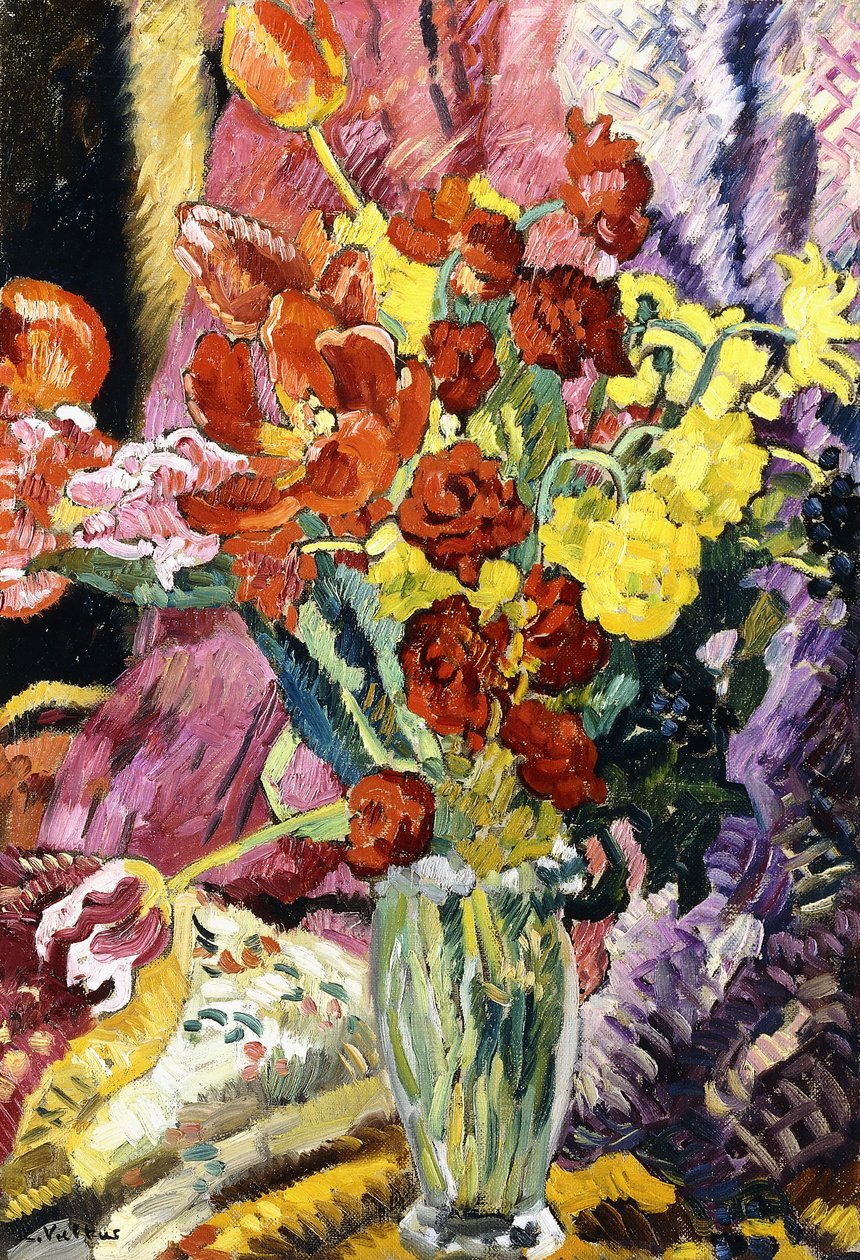 Buket blomster, ca. 1930 (olie på lærred) af Louis Valtat