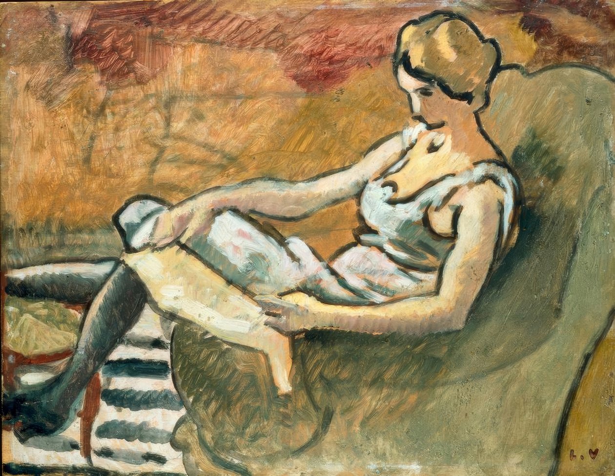 Louis Valtat, "La pensive" / Olie på lærred, 1916 af Louis Valtat