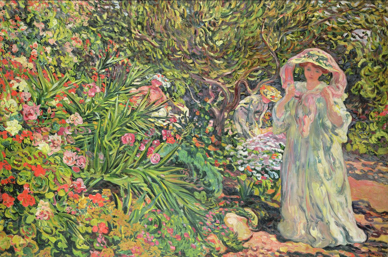 Madame Valtat i haven af Louis Valtat