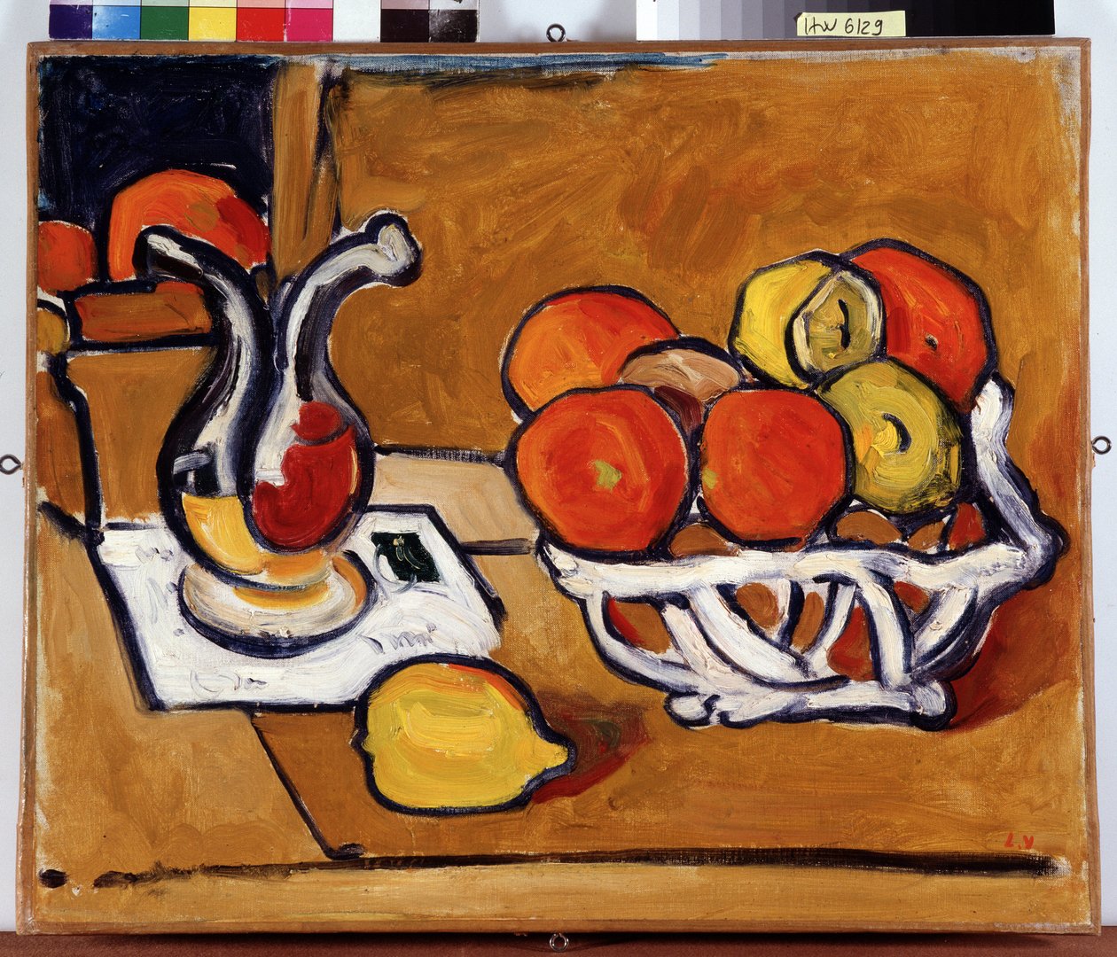 Stilleben i olieskuret af Louis Valtat