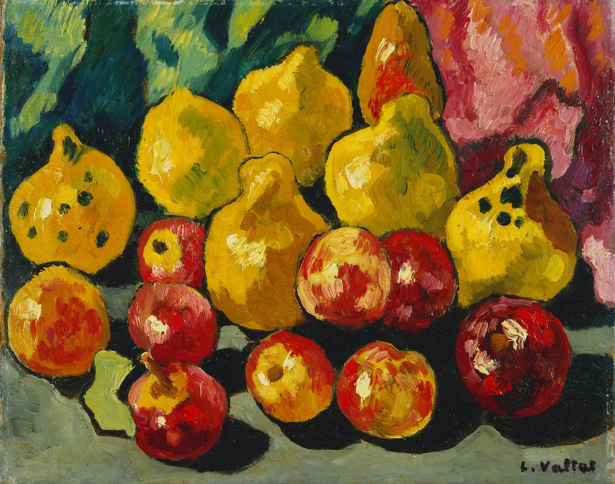 Stilleben med frugt; Nature Morte aux Fruits af Louis Valtat